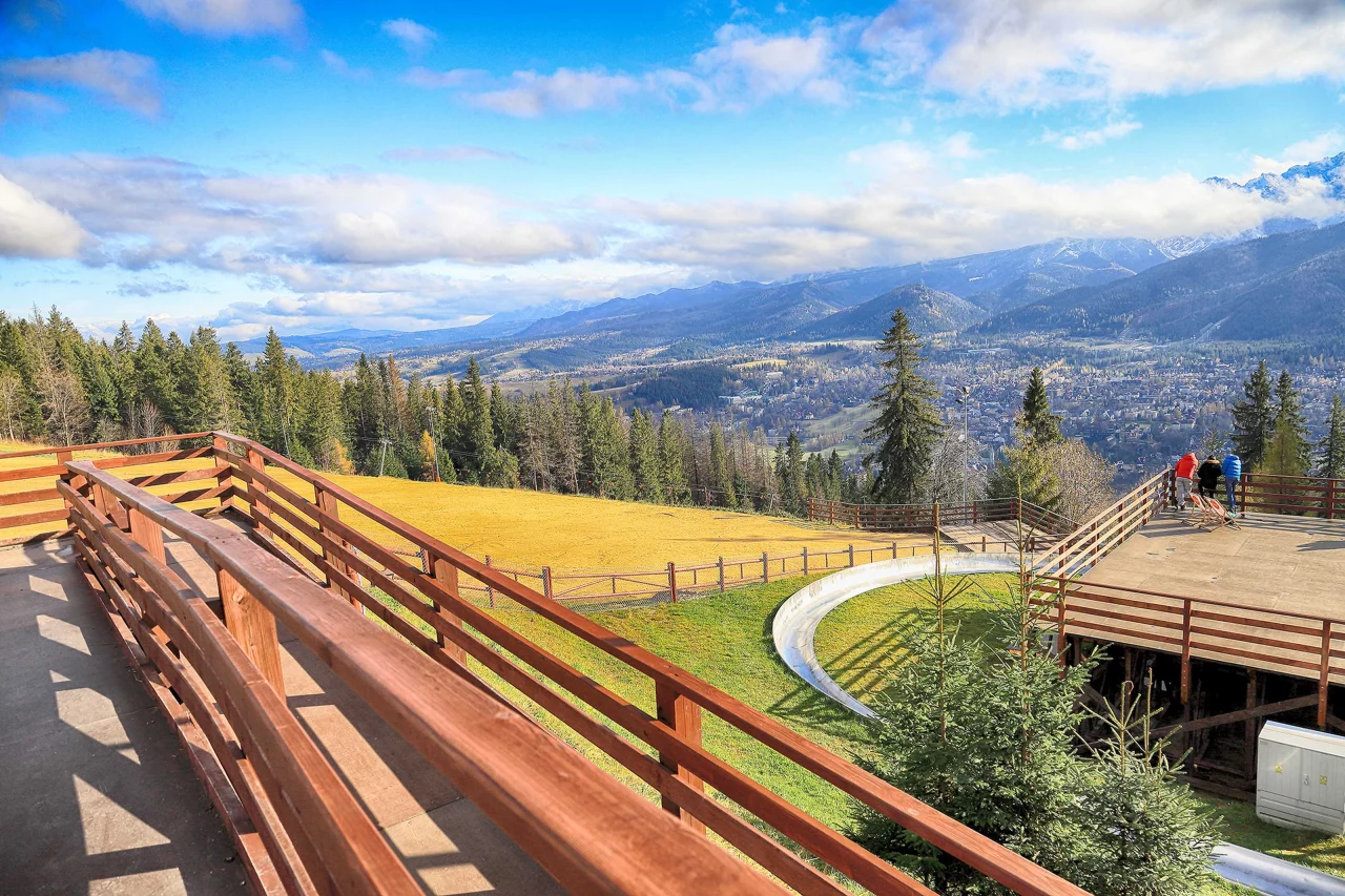 Gubałówka - kolej linowa i panorama Tatr